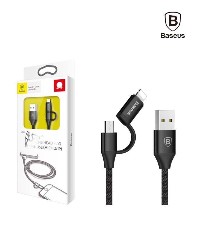 Baseus CAMLYW-01 Yiven 2IN1 Cable (Lightning-Micro USB) 1M Black